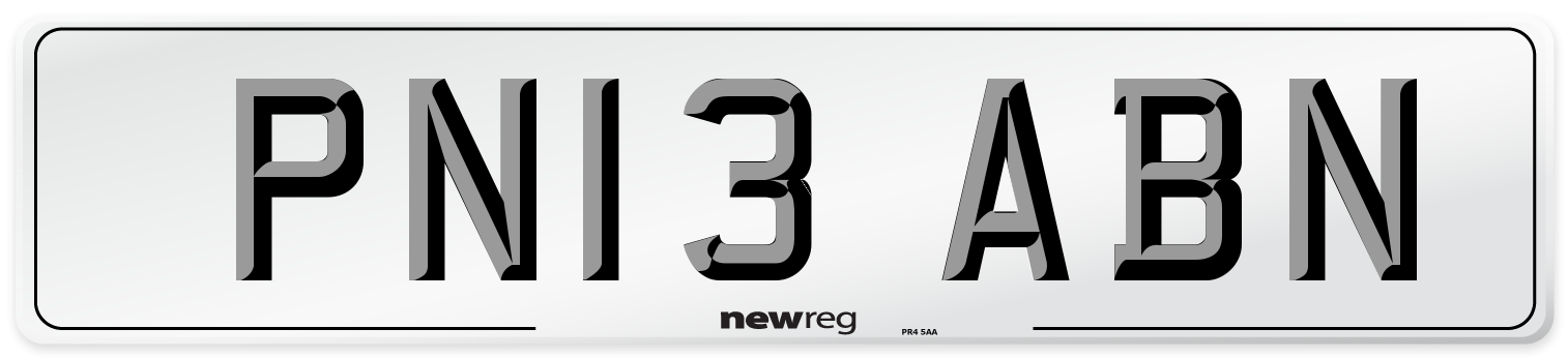 PN13 ABN Number Plate from New Reg